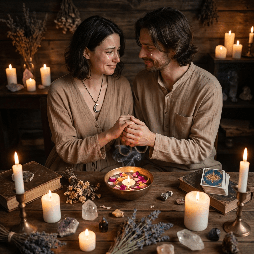 Liebeszauber ohne Hilfsmittel bei Partnerrückführung